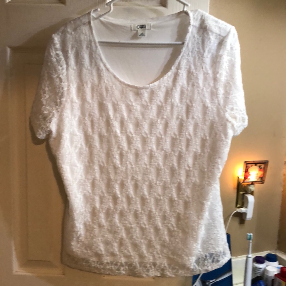 Cato lace overlay blouse size XL